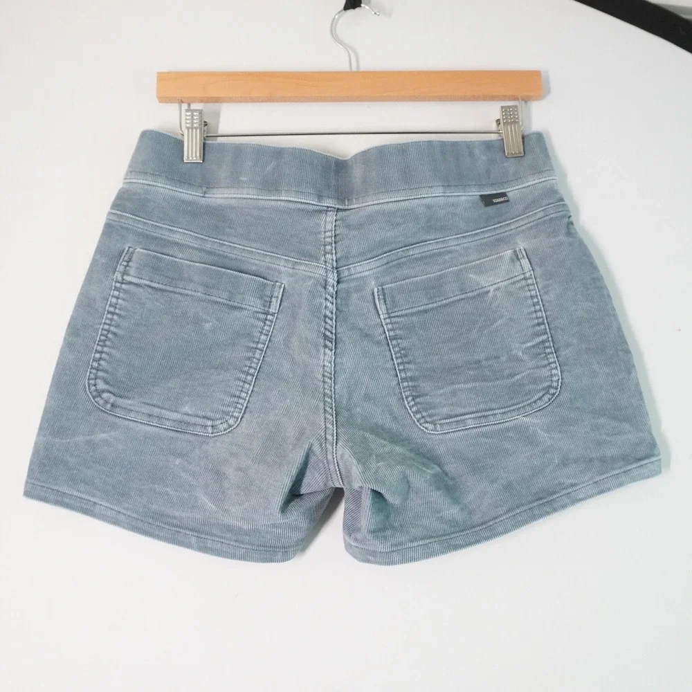 Toad&Co Corduroy Shorts Pull On Waist Pockets Casual Blue Size 8 - Picture 2 of 7